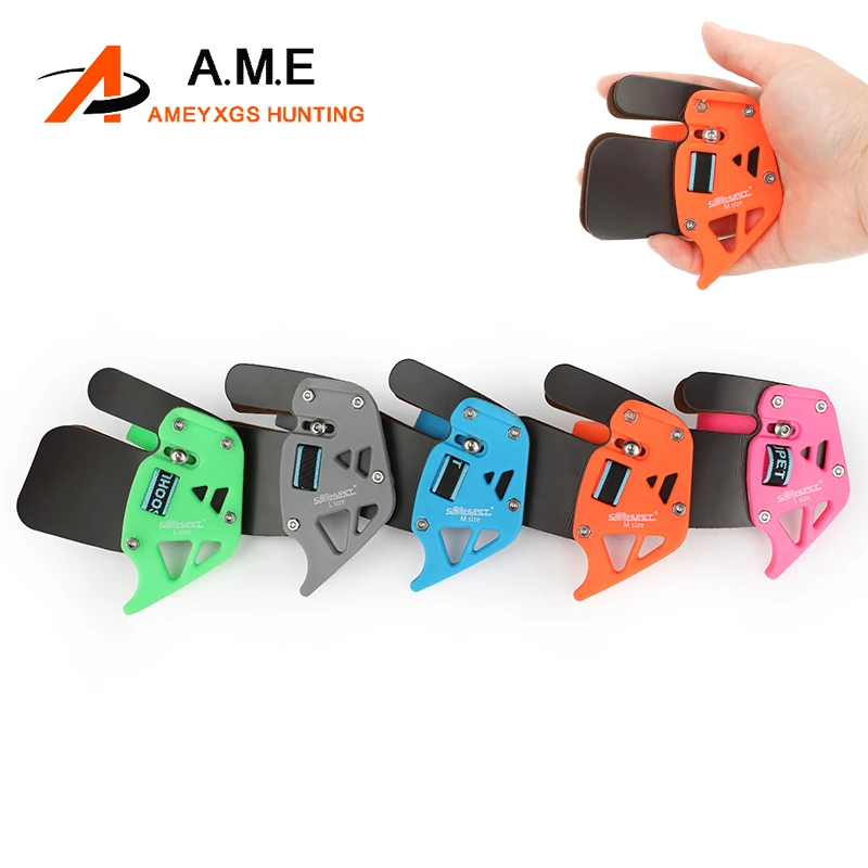 Archery Finger Guard S/M/L Finger Pad Bowstring Finger Tab for Right Hand Traditional Recurve Bow Hunting Shooting Accessories