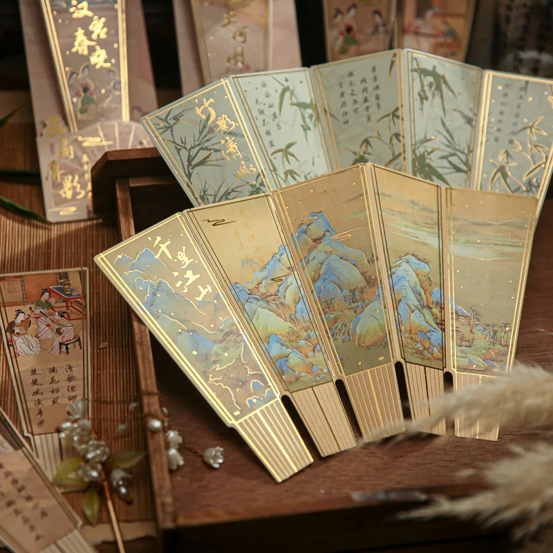 5pcs Chinese Style Famous Painting High Appearance Level Bookmark for Pages Books Readers Children Collection