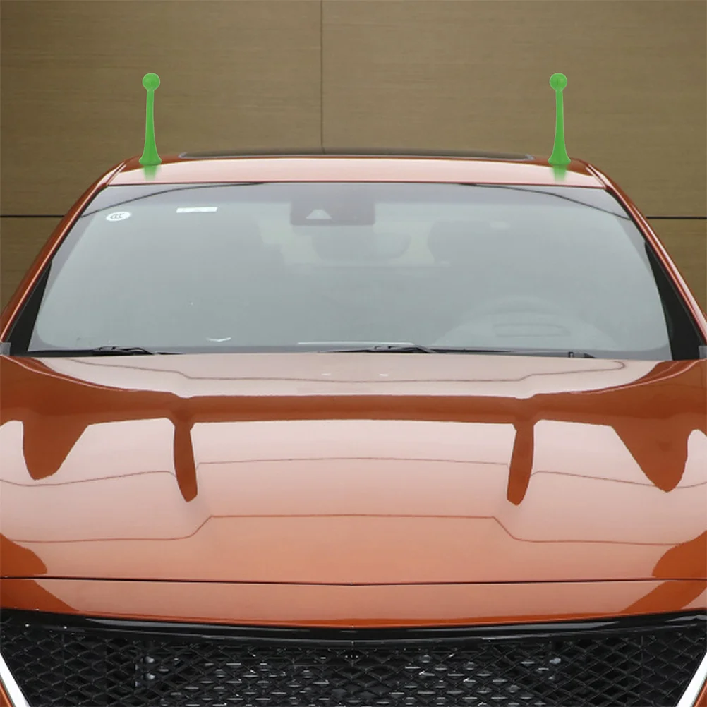 

2pcs Car Roof Decoration 3D Unique Design Fade-Resistant Foam Quick Install Vehicle Exterior Accessories Horn Decor For