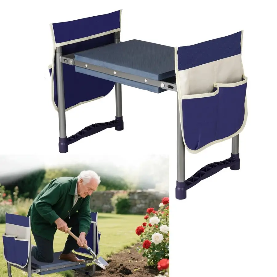 

Garden Kneeler and Seat,Foldable Garden Stool 10.8 Wider Heavy Duty 2in1 Kneeling Pad,Bench Kneeler and Seat Gardening Gifts for
