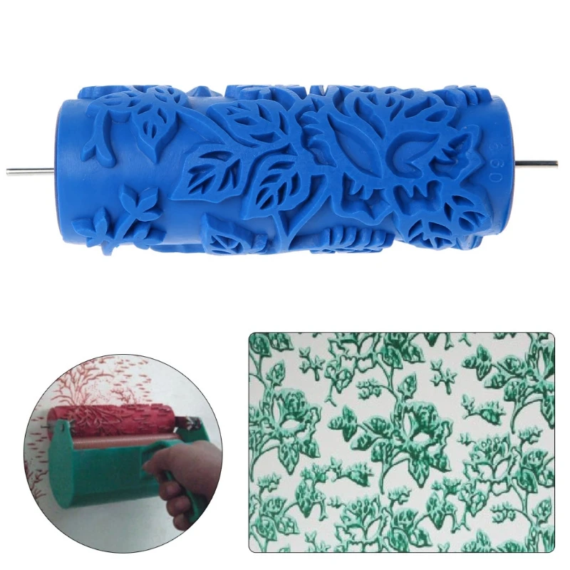 5" Embossed Paint Roller Sleeve Wall Texture Stencil Brush Pattern Decor 099Y Drop Shipping