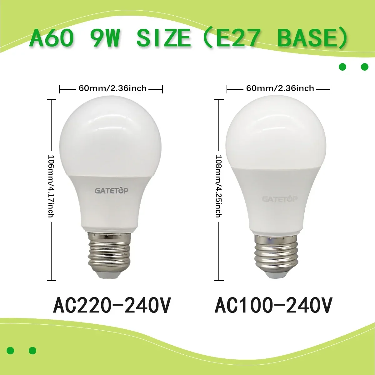 1-10PCS E27 LED Light Bulbs Lamps 9W AC 110V 220V Warm RA80 Lighting Daylight for Derection Hight Quality Lamps Lampada Led