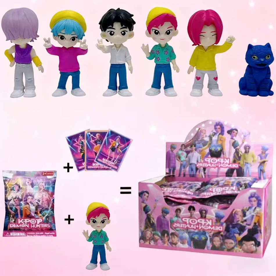2025 kpop demon hunters anime figura brinquedos bonito pvc caixa cega articulações figura de ação modelo bonecas crianças decoração aniversário brinquedo
