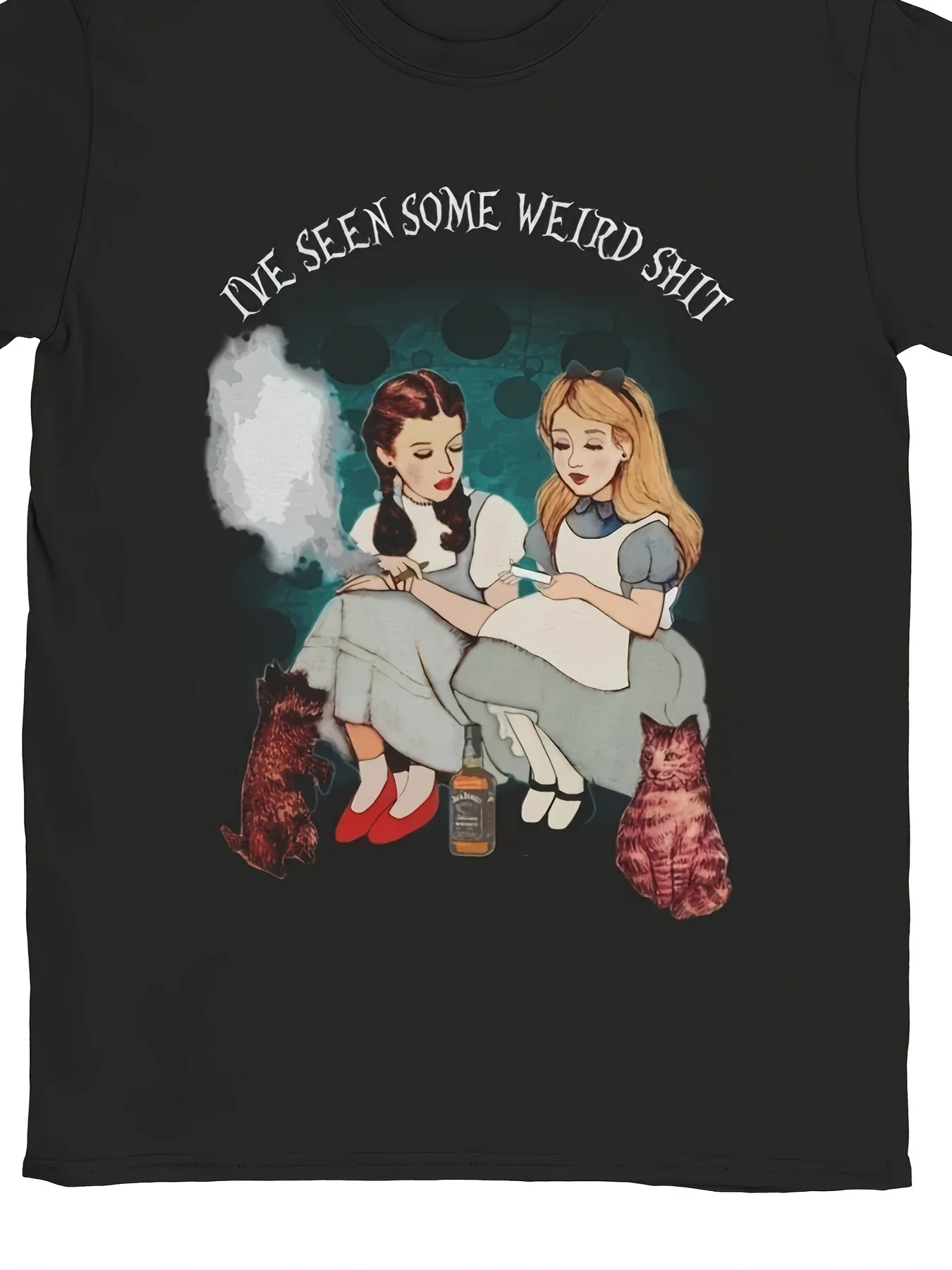 

Disney Alice Dorothy Weird Alice's Adventures in Wonderland Women's T-shirt Short sleeved Pure Summer Top