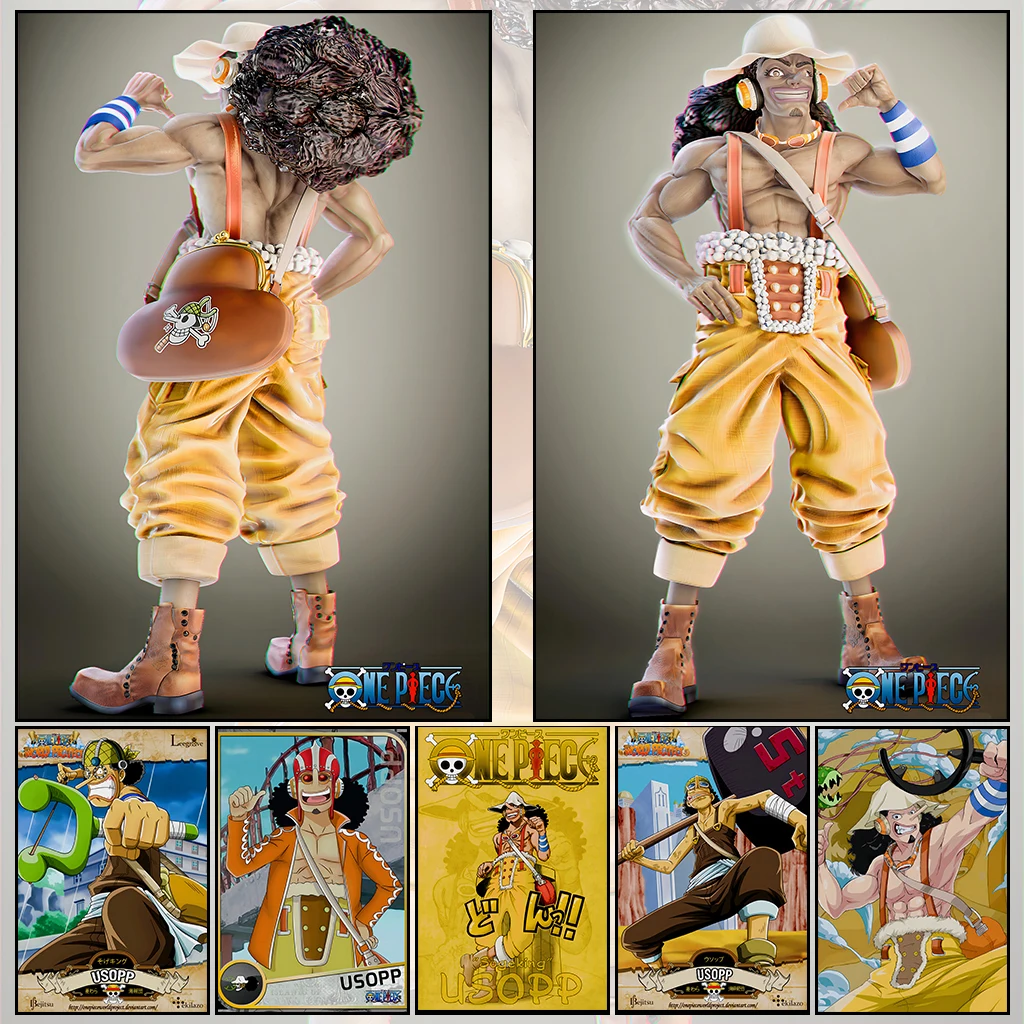 One Piece Self-adhesive Poster Usopp Cartoon Home Decoration Wall Art Classic Hot-Blooded Bedroom/Living Room Posters