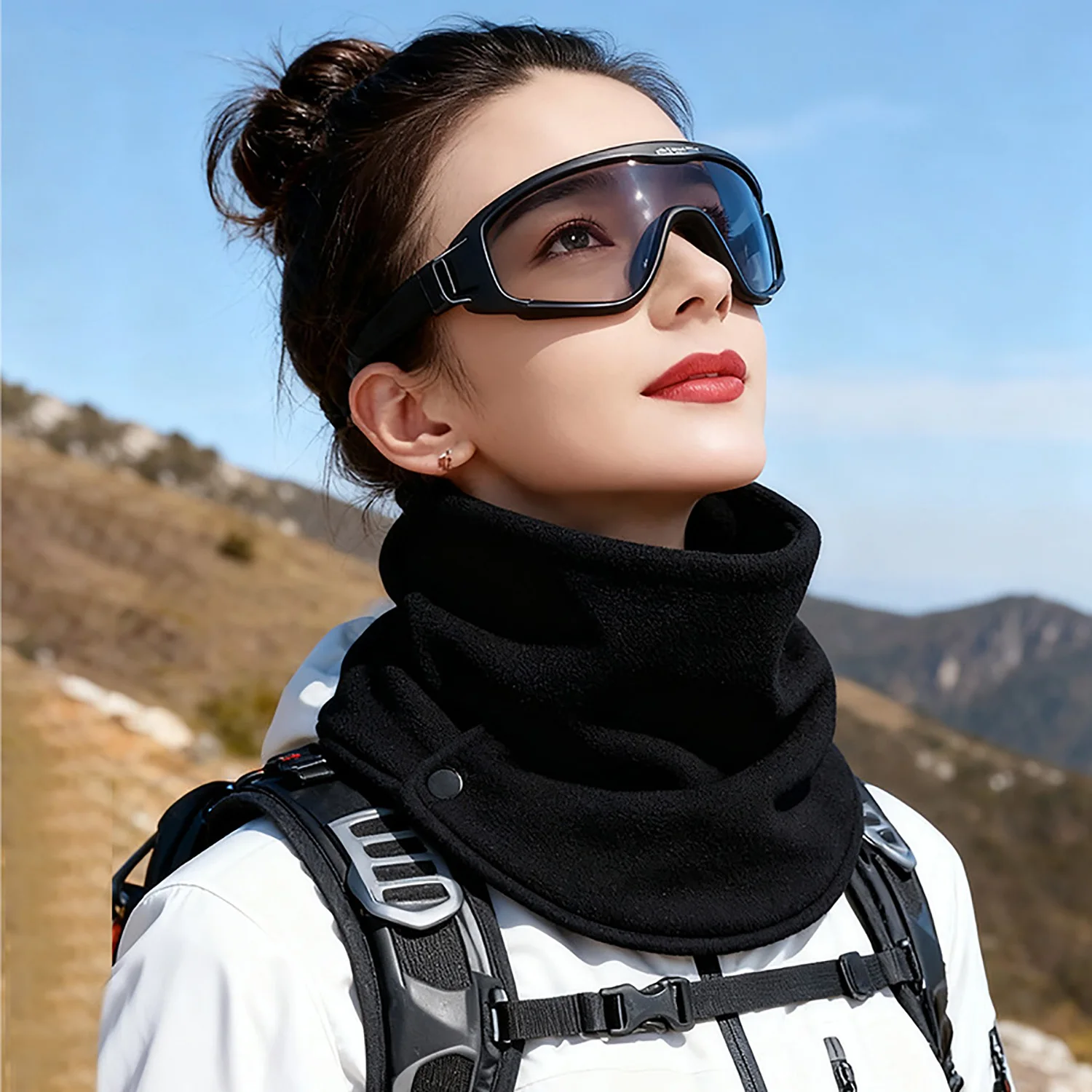 

Зимний шарф для женщин, теплый пушистый утеплитель для шеи, стильный модный высококачественный шарф для шеи, студенческий милый универсальный шарф