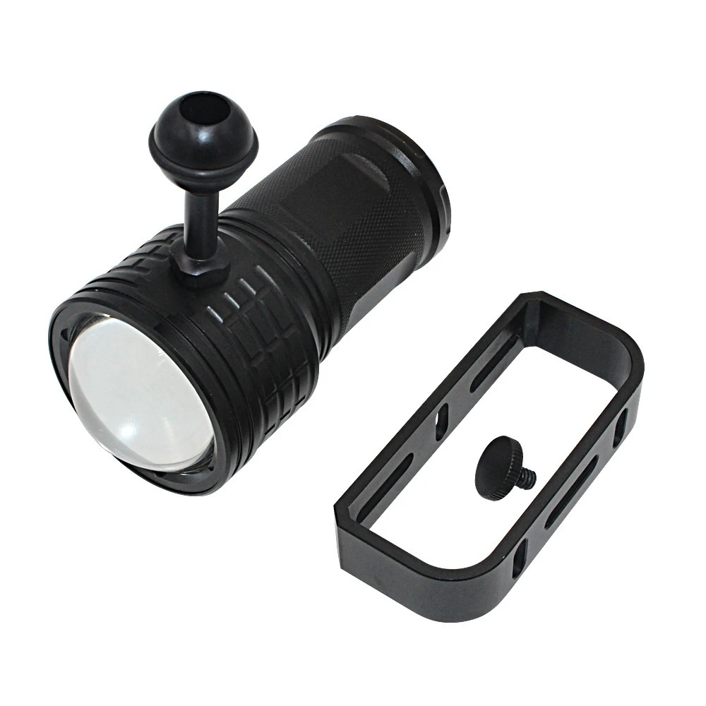 U-Type Flash Light para mergulho profissional, lanterna fotográfica, Handle Mount, Scuba