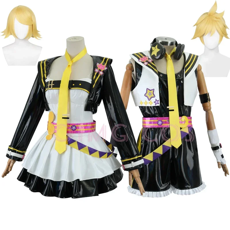 Mikuu Kagamine Rin Kagamine Len Cosplay Project Sekai Costumes Anime Role Playing Holiday Party Women Game