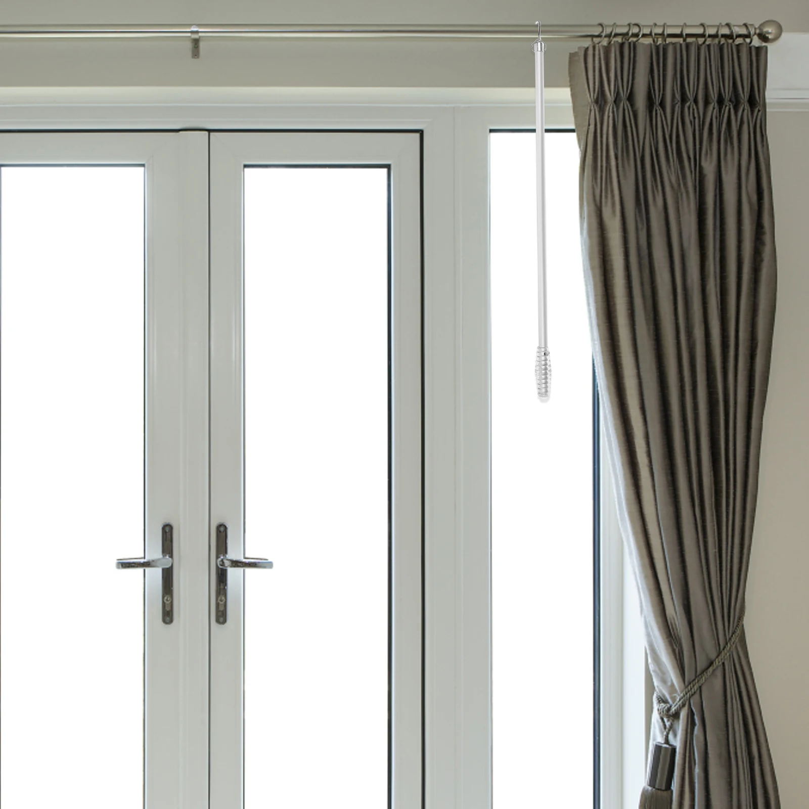 

Aluminum Alloy Hand-pull Rod Curtain Modern Curtains Rods for Drapes Wand Simple