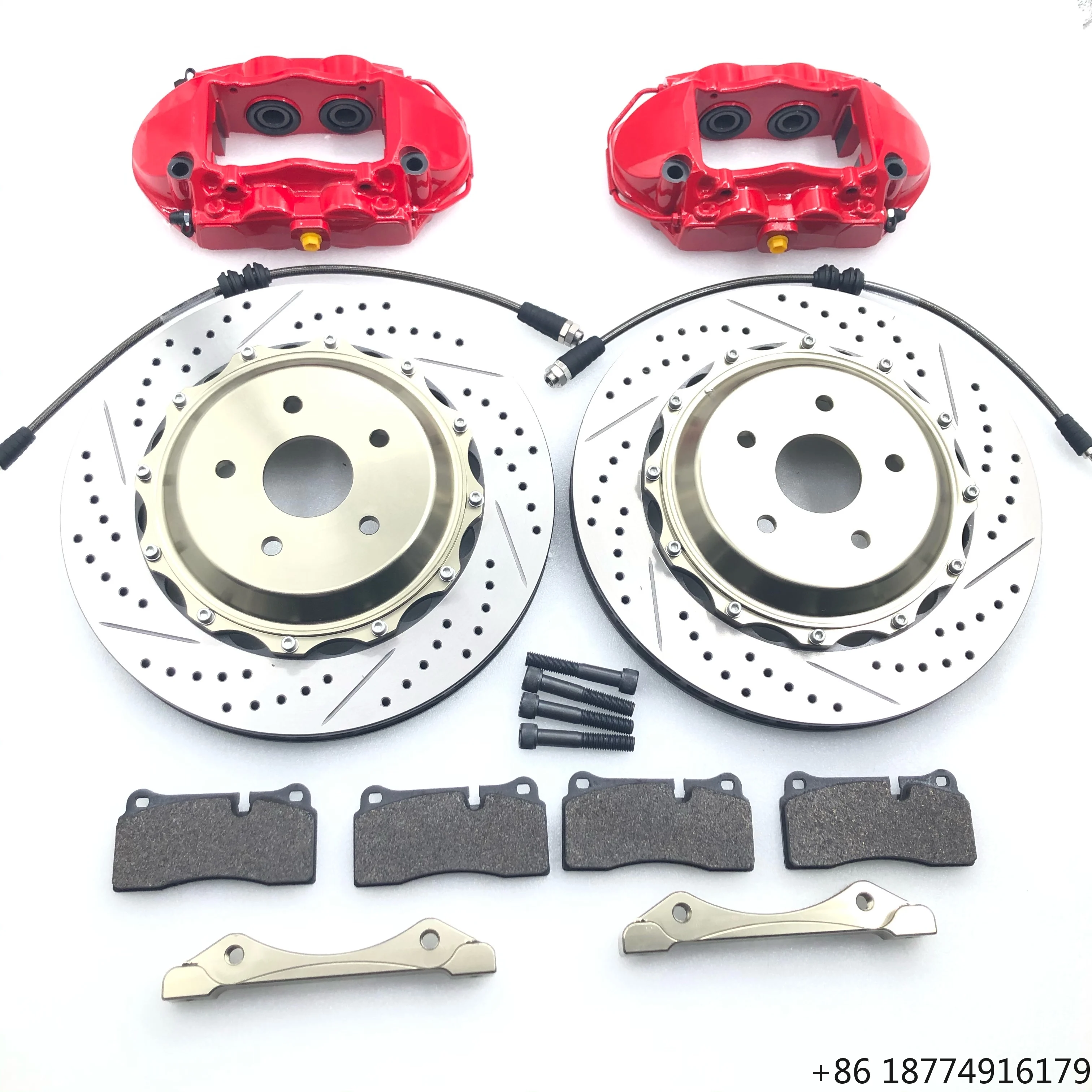 

4 Pot Big Piston Modified Brake Calipers Kit GT4 355*28MM Brake Disc Kit Sequoia 2001