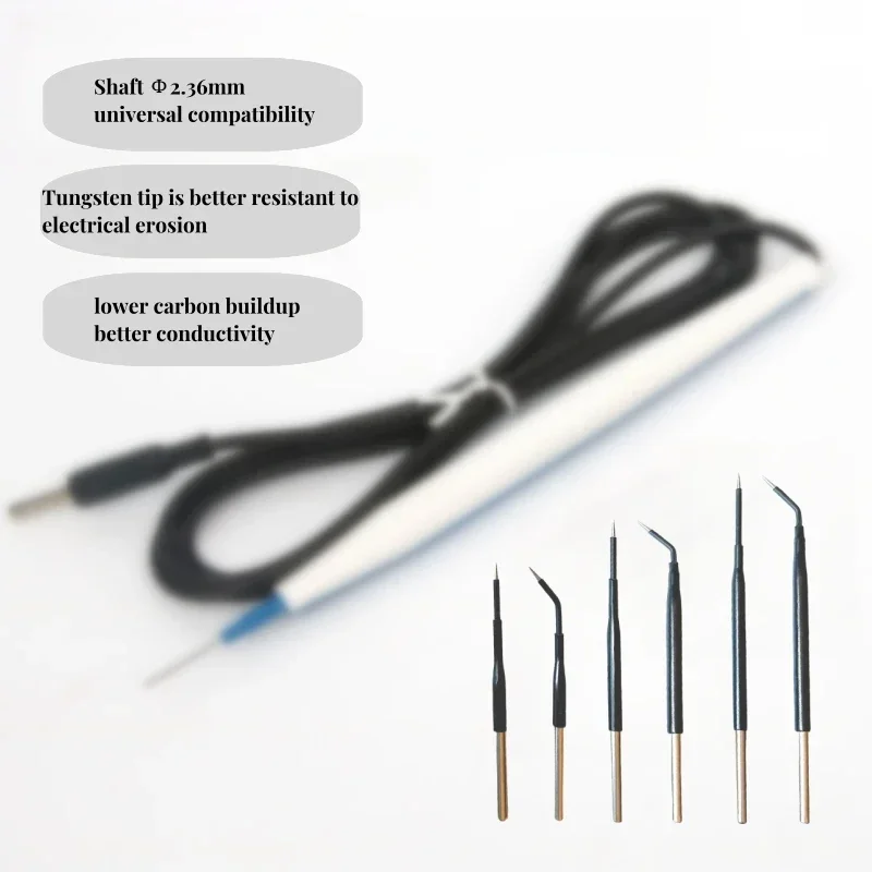 Tungsten Active Needle Electrode High Frequency Electrocautery Electrocoagulation Tip 5cm 6cm 7cm Electrosurgical ESU Micro