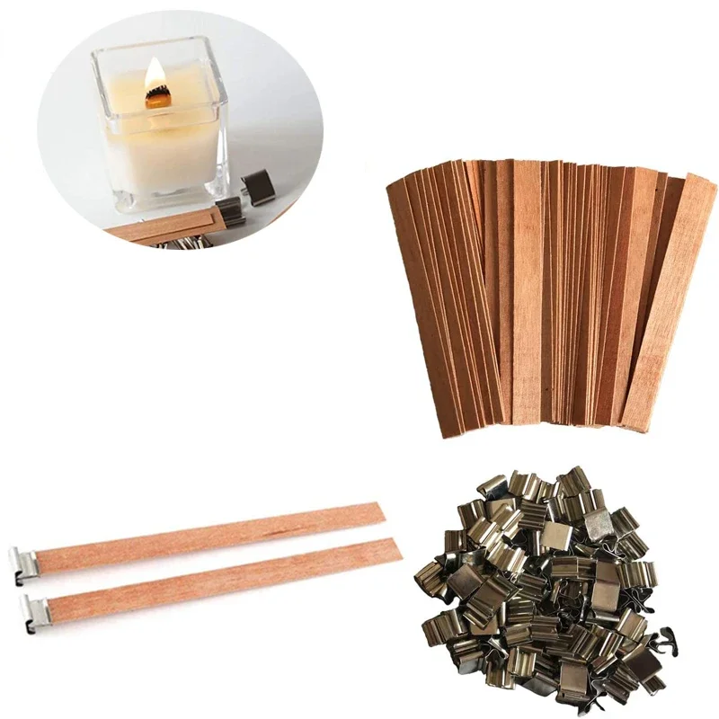 10sets Top Quality Wood Candle Wicks Natural Environmental Protection Candele Wick for Candle DIY Making For Home Church Deco