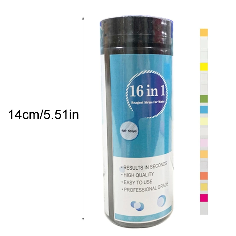 100 Pcs Purity Test Strips for Aquarium, Pool, Well & Tap Water