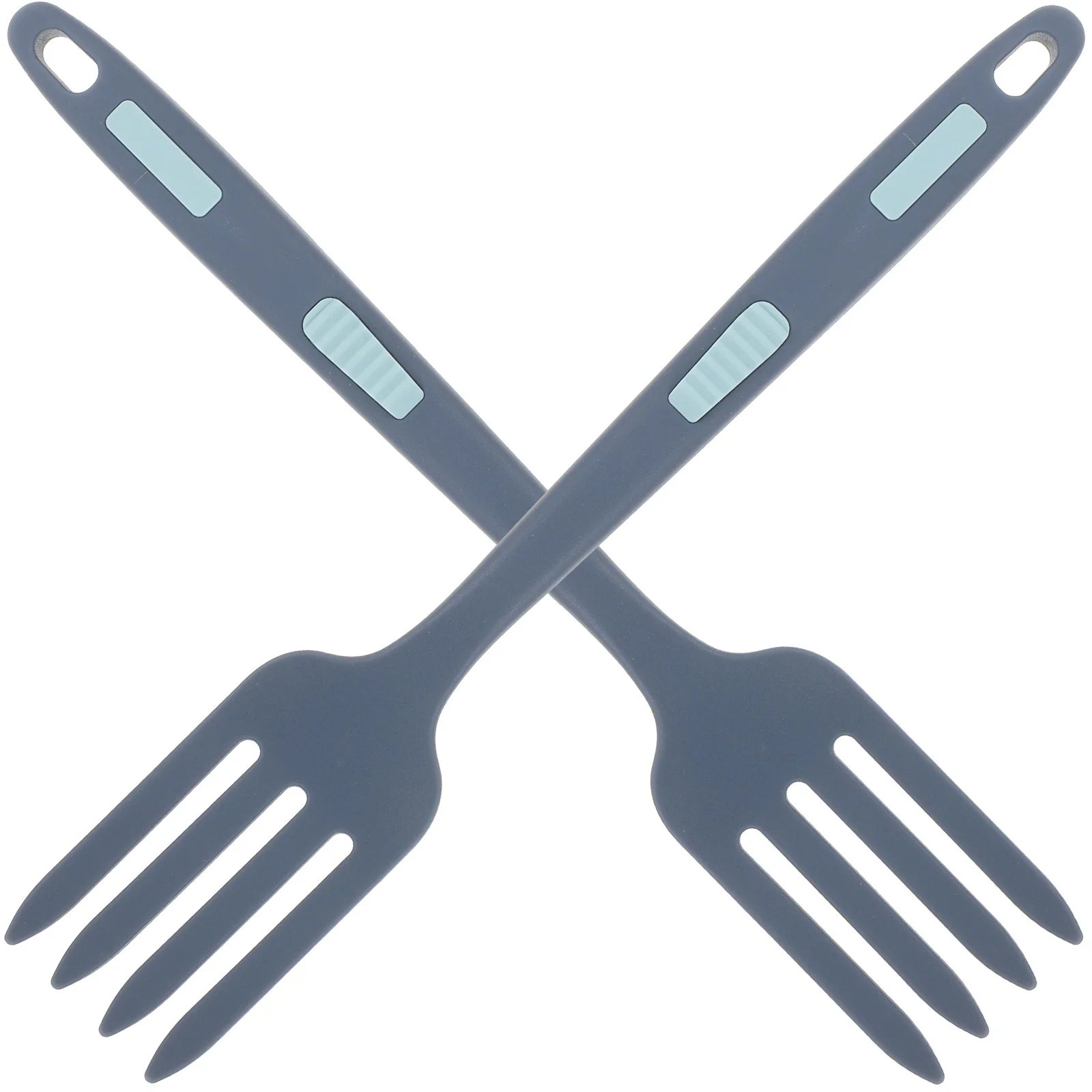 

2Pcs Silicone Cooking Fork Heat Resistant Long Handle Ergonomic Multi-Use Kitchen Utensil Pasta Meat Forks Silicone Fork