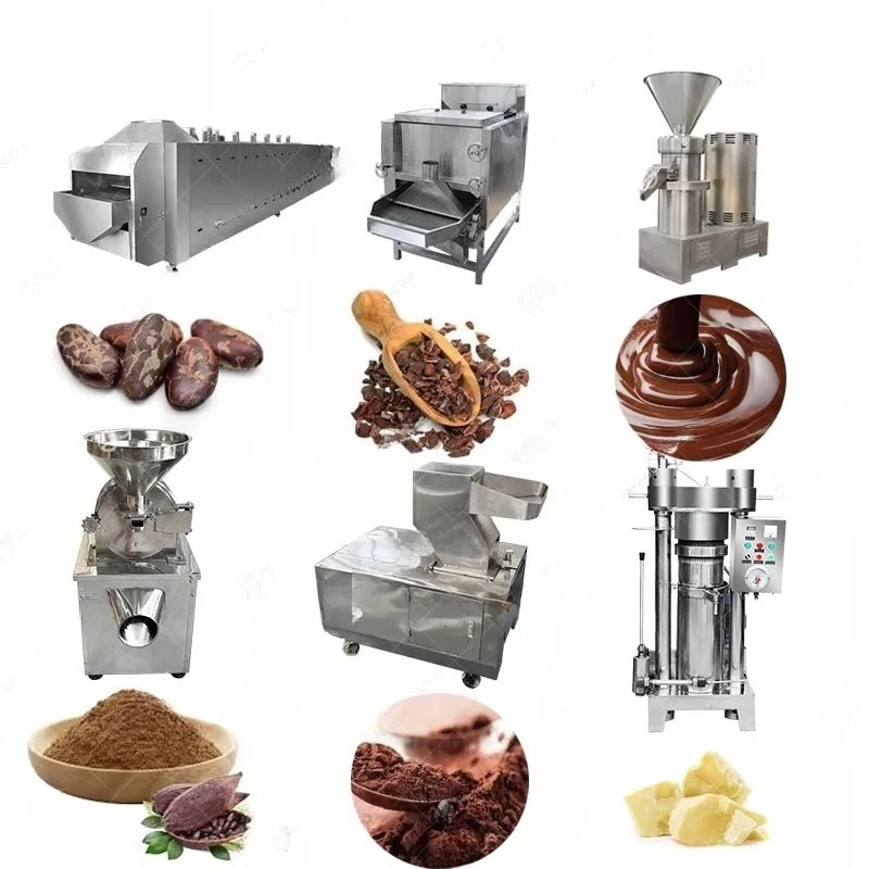 Cocoa Bean Butter Machinery Cocoa Nibs Powder Processing Machine Equipment Cacao Processing Line Manufacturer Customized