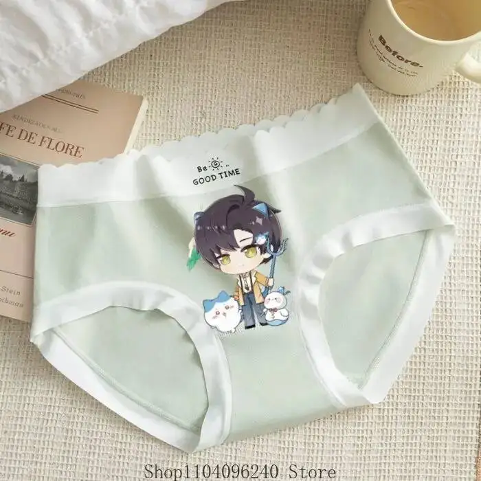 

Anime GAME Love And Deepspace Rafayel Zayne Xavier Sylus Caleb Underpants Woman Girl Middle Waist Breathable CottonCrotch Briefs