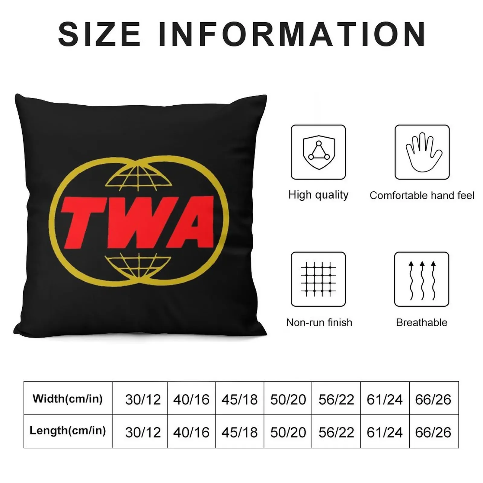 TWA Transworld Airlines USA Throw Pillow pillowcases for sofa cushions Luxury Living Room Decorative Cushions pillow