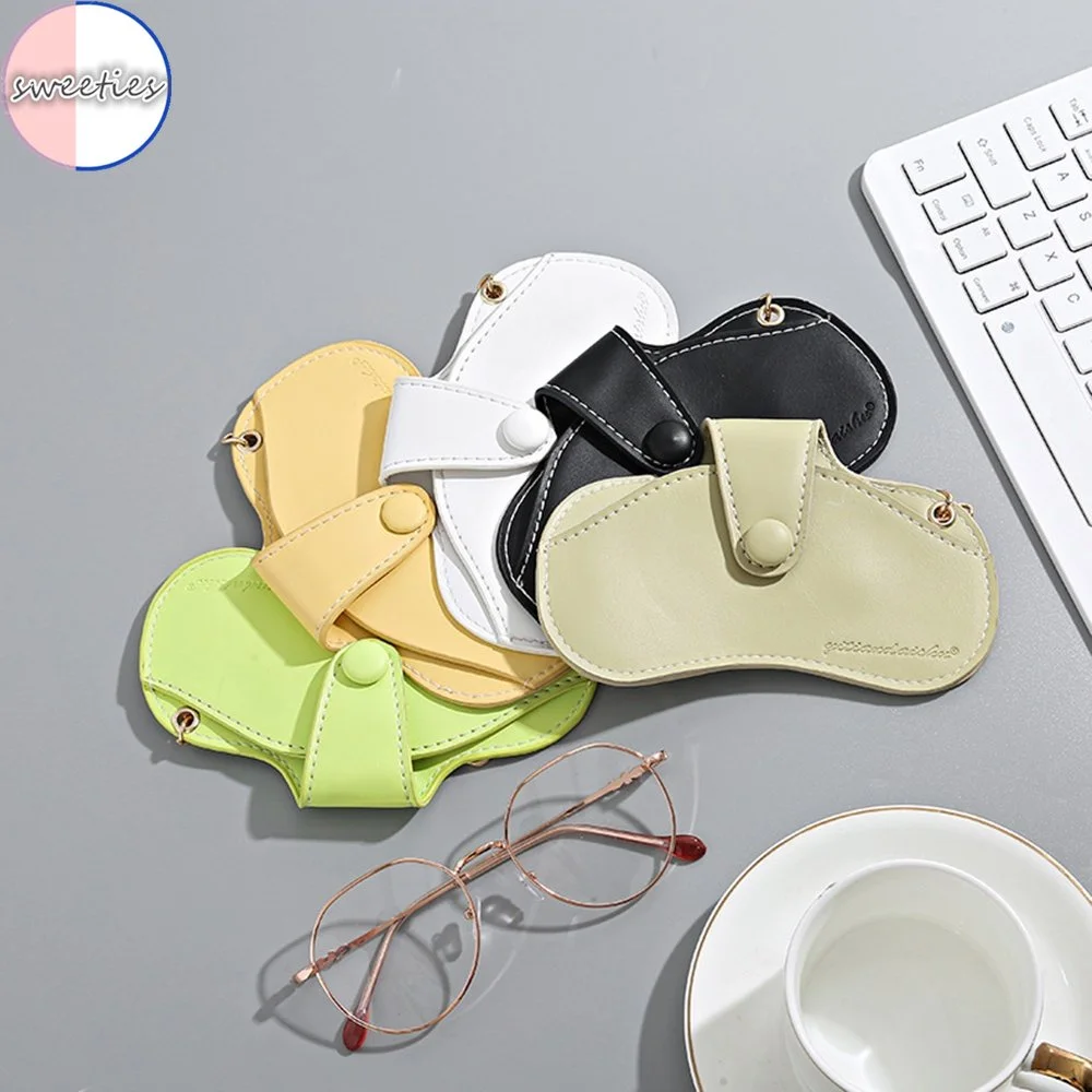 بو الجلود المحمولة نظارات حالة النظارات الشمسية حالة نظارات القراءة غطاء النظارات للرجال امرأة يمكن تعليق النظارات القضية