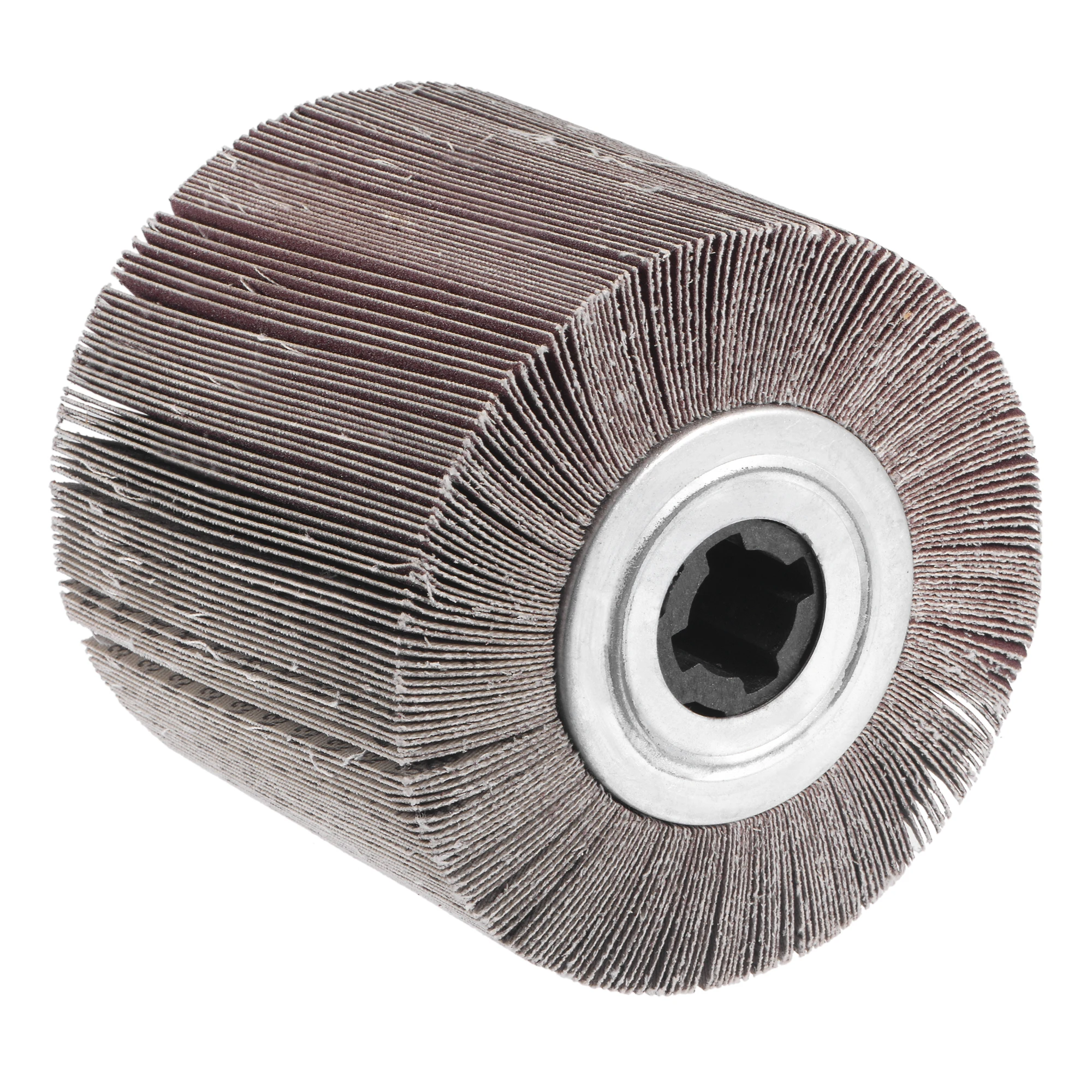 

120x100x19mm 60-240 Grit Flap Wheel Abrasive Cloth Wire Drawing Polishing Burnishing Drum Sanding Wheel for Stainless Steel