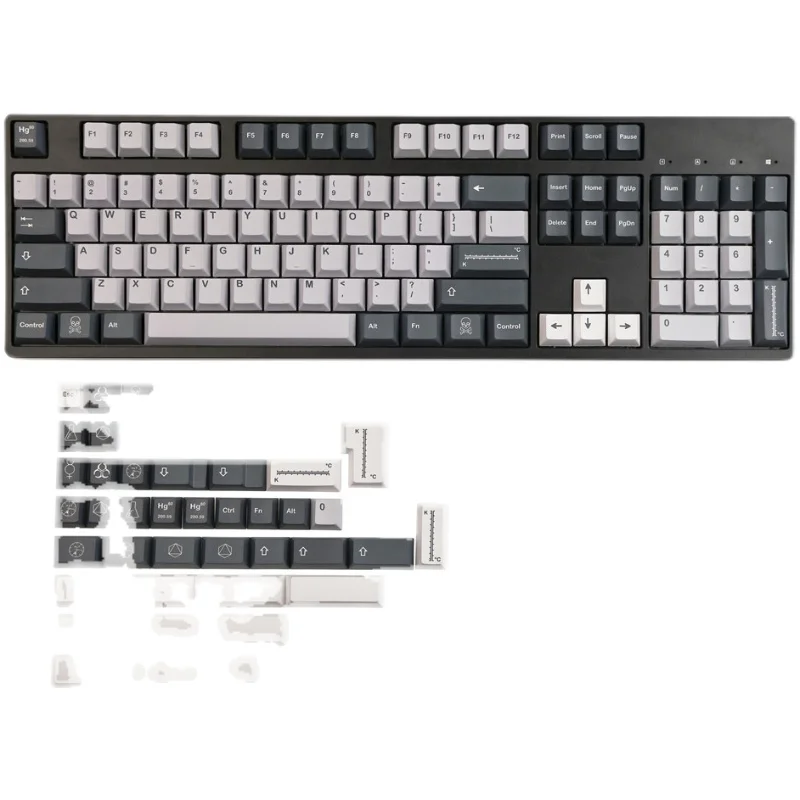 Mercury element keycap sublimation PBT mechanical keyboard keys Mercury original personality retro full set