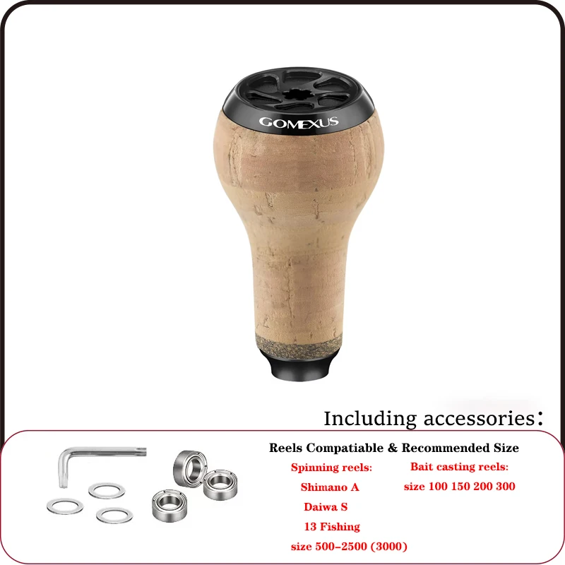 Gomexus Knob CA27 27mm Korkgriff für Angelrollen – Upgrade für Baitcasting- und Spinnrollen