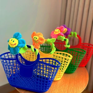 Keranjang Penyimpanan Berlubang Plastik Keranjang Penyimpanan Cuci Kamar Mandi Portabel Keranjang Belanja Tote Keranjang Wadah Serba-serbi Rumah 8 keranjang belanja mini penjualan terbaik - №