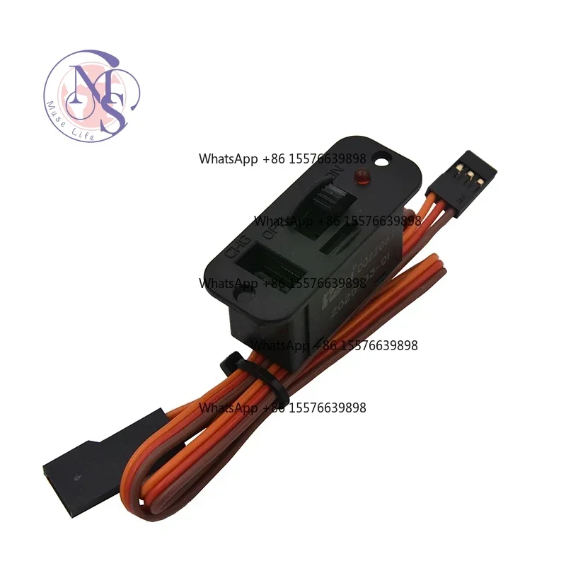 RCEXL High Current TOC Switch With LED Indicator, Futaba Plug, For RC Airplane Receiver ESC Lipo, RC Spare Part