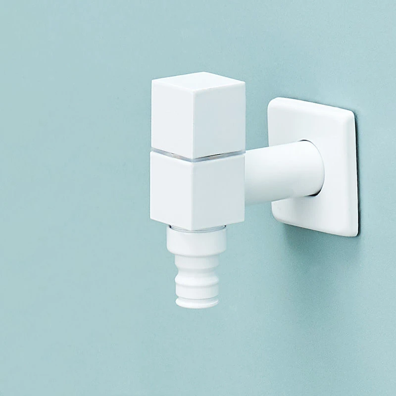 1PC White Brass Quick Open Faucet G1/2' Single Cold Water Tap for Balcony Toilet Mop Pool Washing Machine Short Type