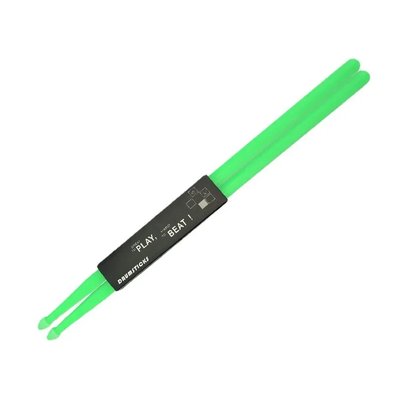 1 par 5a baquetas de náilon baquetas de plástico coloridas com alças antiderrapantes acessórios de instrumento musical ferramenta de percussão
