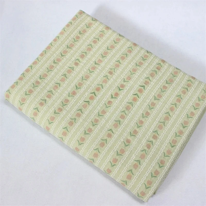 135x50cm Soft and Comfy Tulip Print Design Cotton Fabric, for DIY Projects Home Decoration Baby Sleeping Wearcloth Sewing Cloth