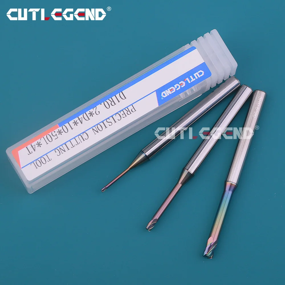 Vollhartmetall-Eckenrundungsschaftfräser 2mm-20mm mit langem Hals für Kupferelektroden/Aluminium Durchmesser 0,2mm-4mm R0,02/R0,05/R0,1/R0,2/R0,5 – Detail 4