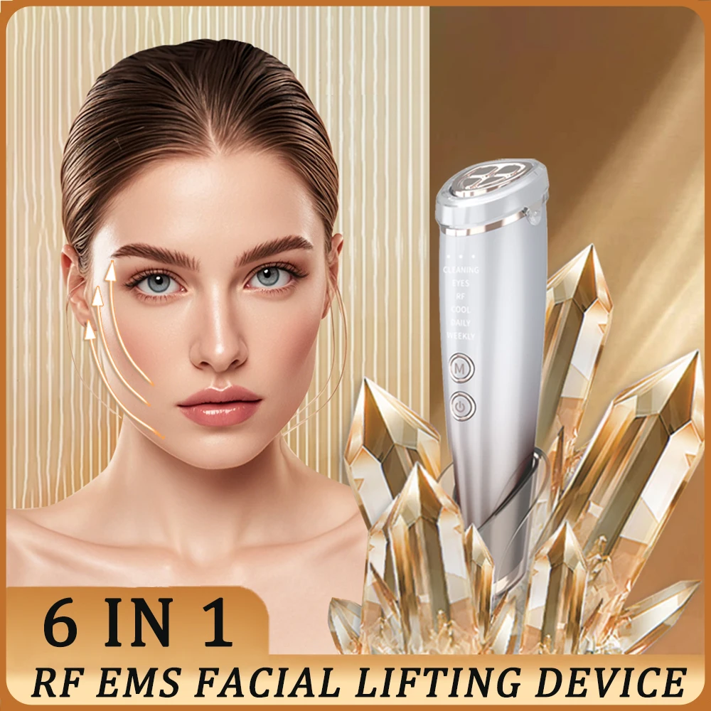 Masajeador Facial de alta frecuencia RF, dispositivo de belleza para estiramiento Facial, herramienta de belleza para rejuvenecimiento de la piel Facial y cuello para ojos y mujeres