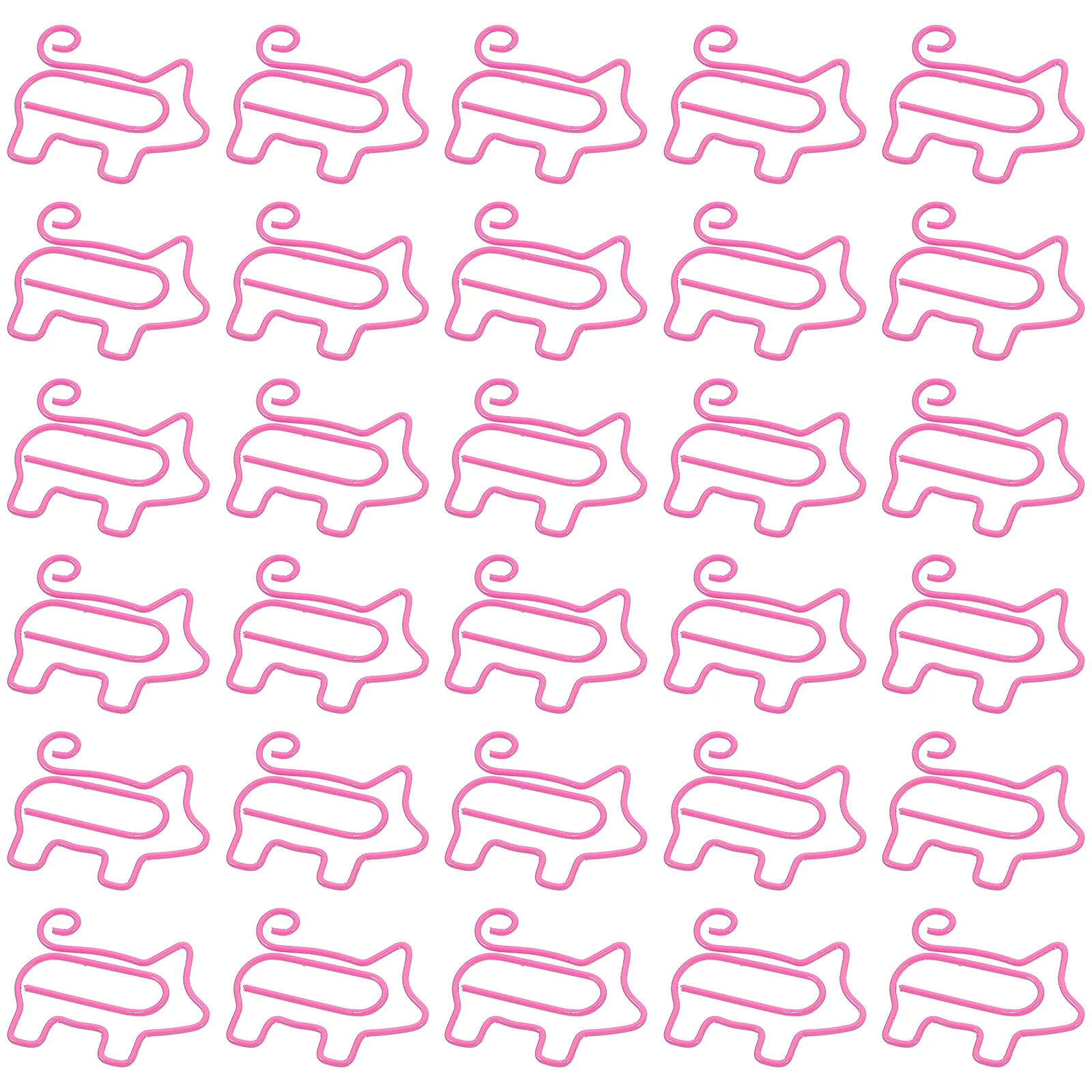 

50pcs Pig Shaped Paper Clips Metal Colorful Office School Supplies Strong Hold Folder Money Letter Holder Iron Clips