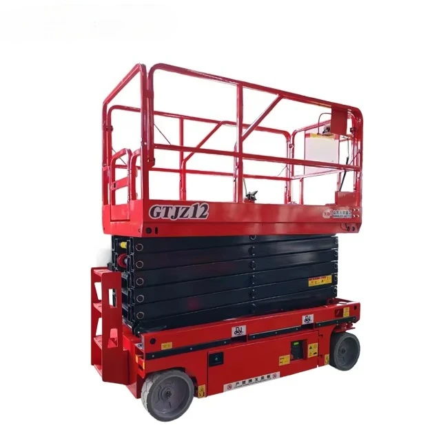 New 500kg One-Man Mobile Scissor Lift 6m 8m 10m 14m 18m Hydraulic Lift Machinery for Repair Shops Engine Construction Lifter