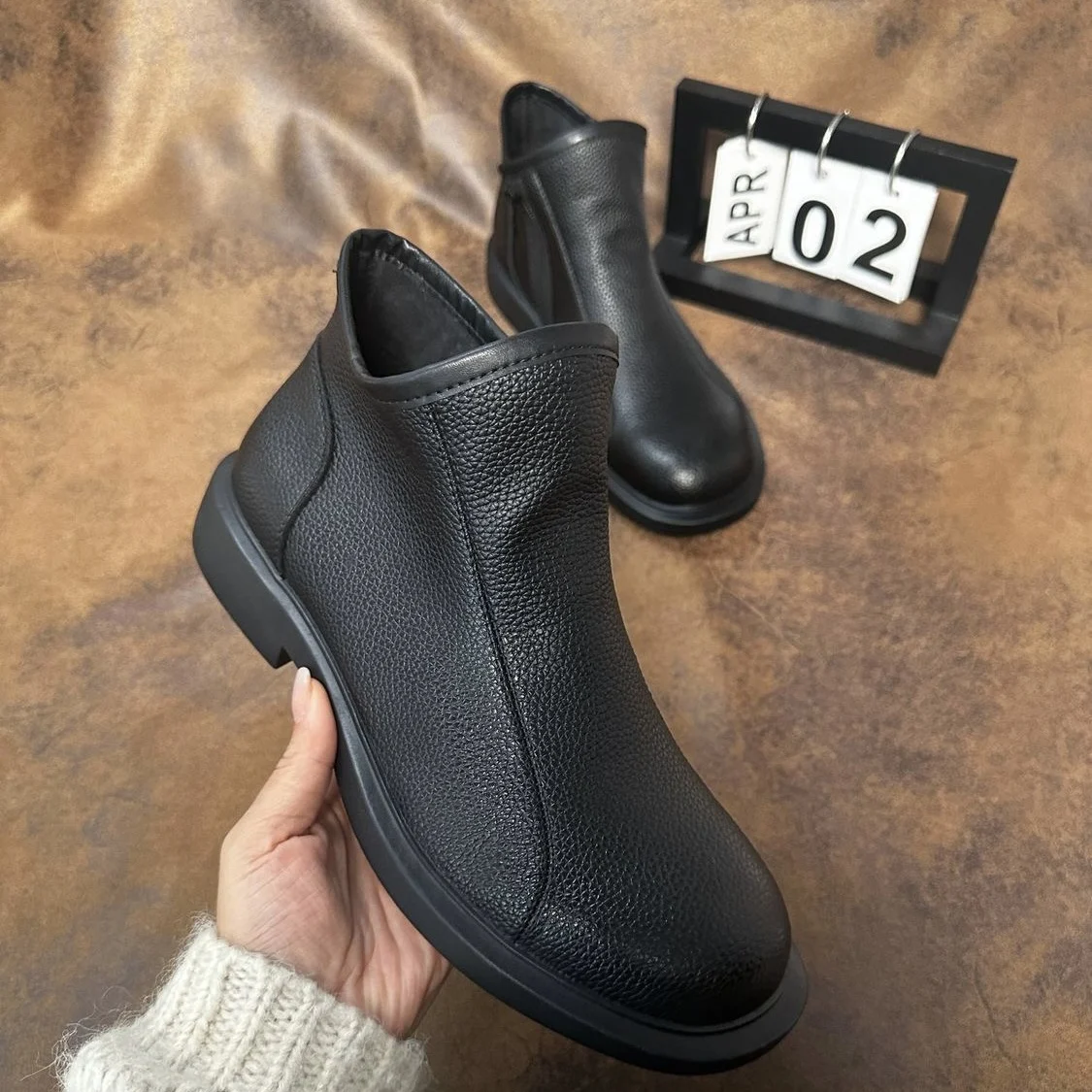 bottes-chelsea-decontractees-pour-hommes-en-cuir-veritable-respirantes-confortables-a-la-mode-bout-rond-talon-bas-fermeture-eclair