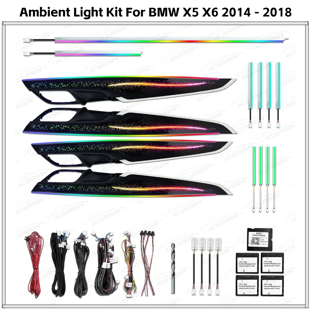 

APP Control Dynamic Star Kit Ambient Lighting for BMW X5 X6 F15 F16 2014-2018 Interior LED Light Trim