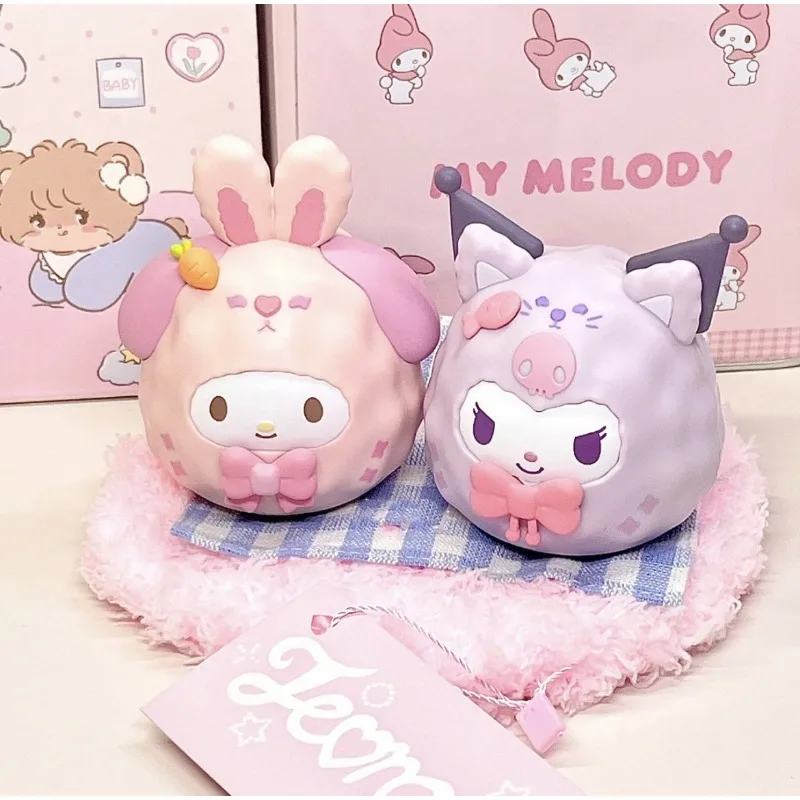 Kulomi-caja ciega con forma de vaso de animales, muñeco curativo de dibujos animados con melodía, adornos de escritorio, regalo para muñeca