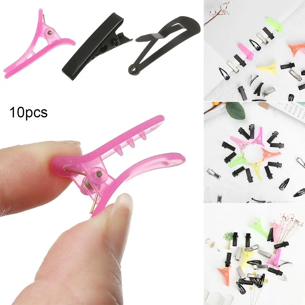 10pcs น่ารัก DIY ตุ๊กตา Hairpin อุปกรณ์เสริมเด็กคลิปผม Headwear MINI โลหะ/พลาสติก Headclip ตุ๊กตาหัวคลิปสาวของขวัญ