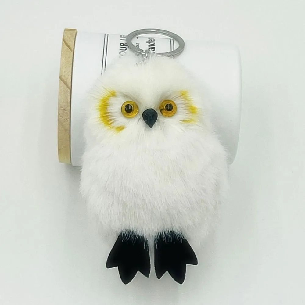 NEW Owl Keychain Cartoon High imitation Milan marten Backpack Pendant Alloy Car Key Chain