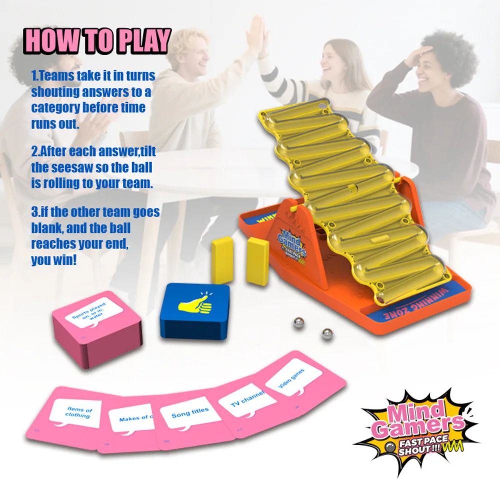 Kids Balance Board Quiz Game Interactive Tilt Tabletop Battle Toy for Children Fun Educational Family Party Play
