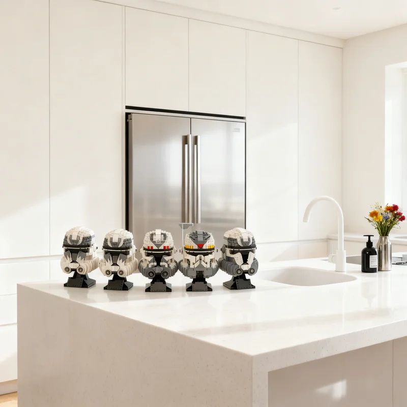 

Набор строительных блоков MOC 3745 деталей: Шлем 104-го батальона, модель звездной битвы. Креативный подарок для демонстрации, коллекционный декор, премиум-класс для детей.