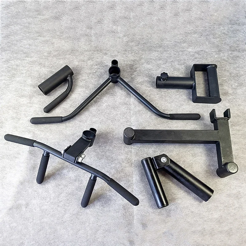 Home Gym Barbell Attachment Hand Grips Fitness Rowing V-Bar Core Strength Trainer T-Bar Row Plate With Rubber Grip