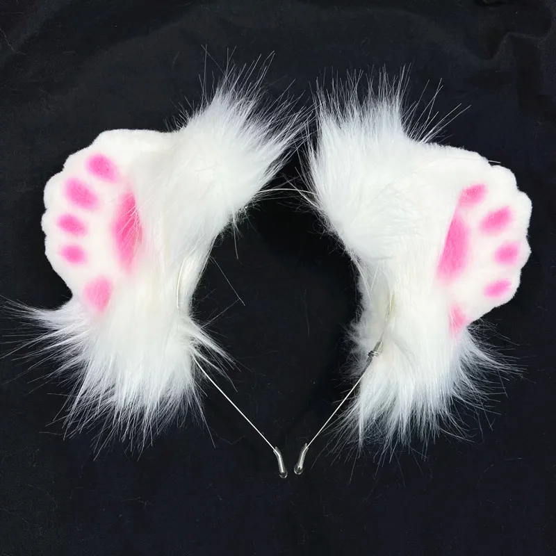 

Hand Work New Original Cat Claw and Animal Ears Pink Lovely Lady Hair Band Cosplay Accessories Halloween Props