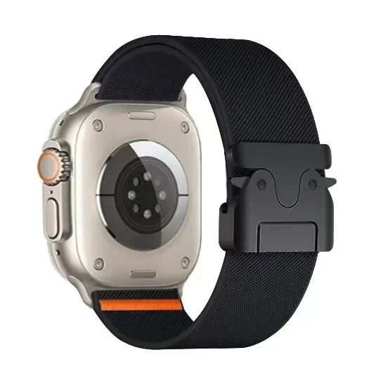 Nylonarmband für Apple Watch Ultra 2 Band 49 mm 10 9 8 7 45 mm 41 mm 44 mm 46 mm 42 mm geflochtenes elastisches Armband für IWatch Serie 6 SE – Detail 3