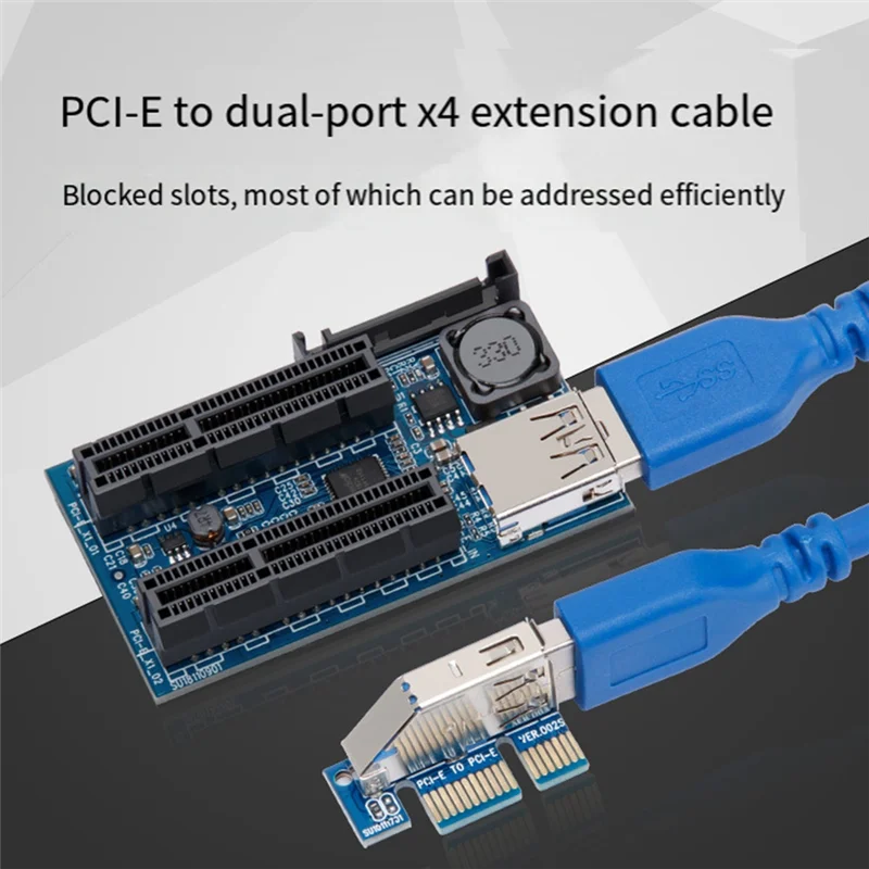 

AK51-PCI-E 1X Удлинительный кабель к двухпортовому адаптеру Pcie 4X Карта расширения PCI-E NIC Двойной интерфейс Удлинительный кабель 0,6 м