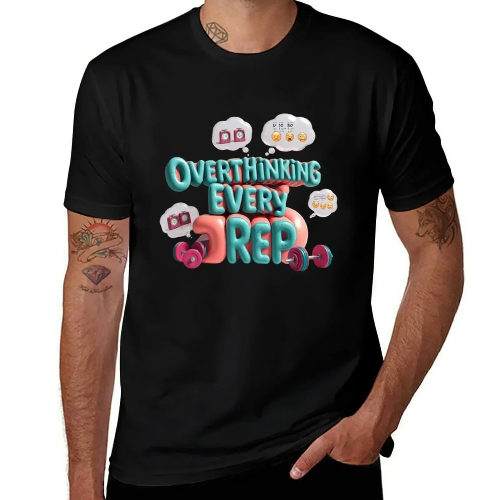 

Overthinking Every Rep T-Shirt hippie clothes summer 2025 tshirts personalised basketball graphic tees mens fashion
