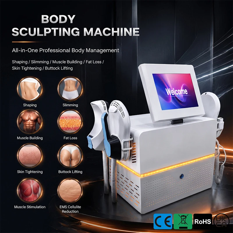 Mecavie EMSnova 4‑Handle Electromagnetic Body Shaping Machine 6500W Muscle Building Skin Tightening Device for Abdomen Buttock