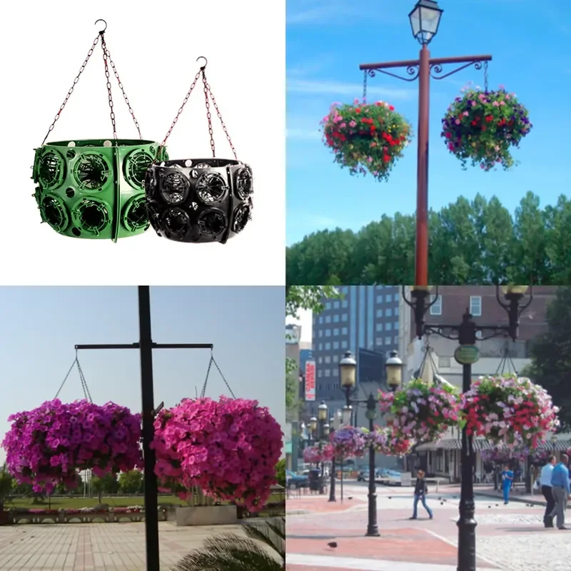 High Quality Vertical Garden Green Hanging Basket for Flowers