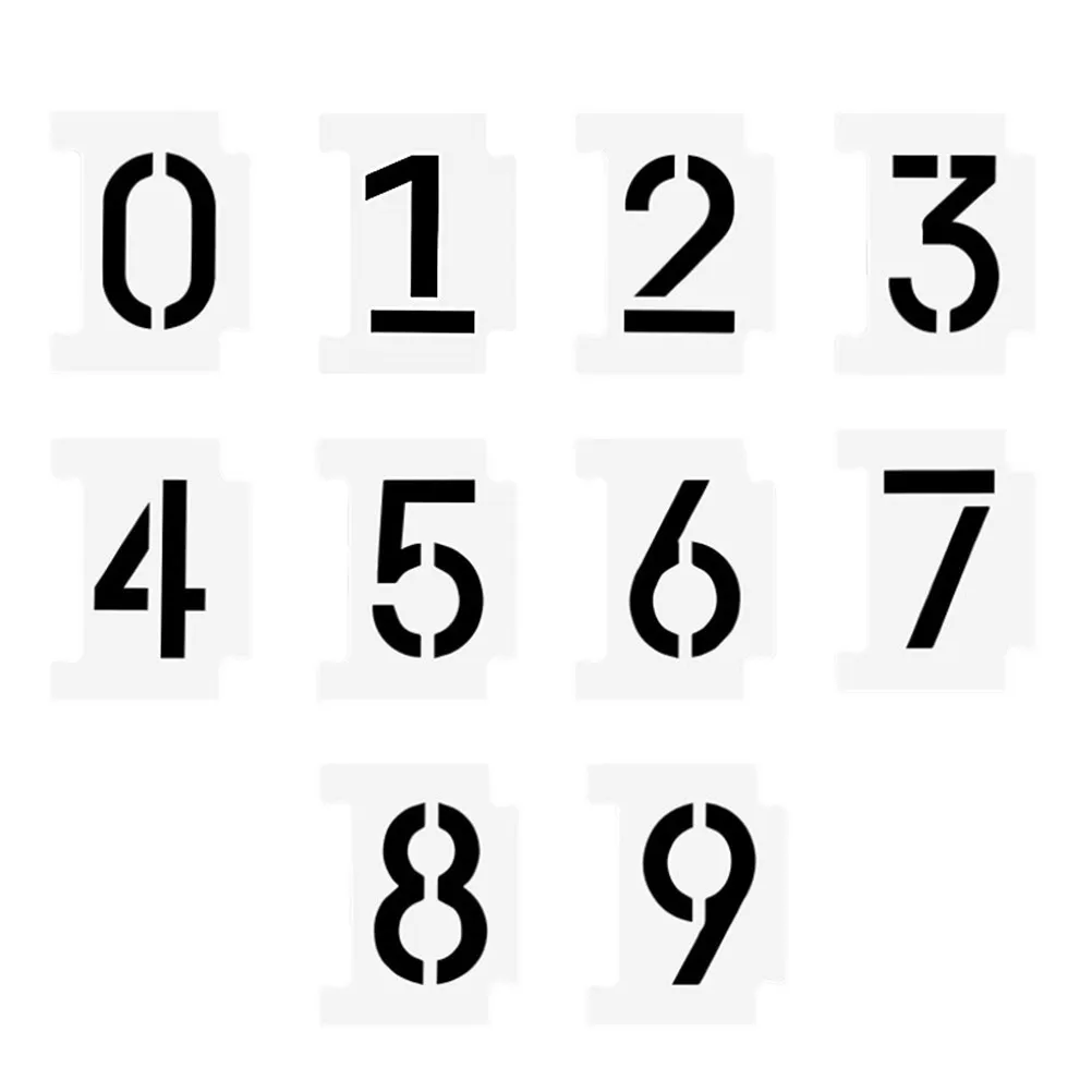 

Набор трафаретов для рисования с полыми цифрами, белые шаблоны для рисования на стене, для поделок, художественных проектов и домашнего декора