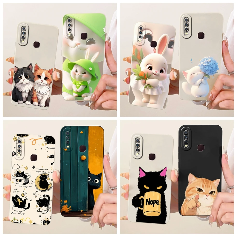 ل غطاء Vivo Y17 Y15 Y12 Y12i Y11 2019 جراب هاتف لينة بولي يوريثان سيليكون غطاء حماية الكاميرا ل Vivo 1906 1904 1940 الغلاف الخلفي